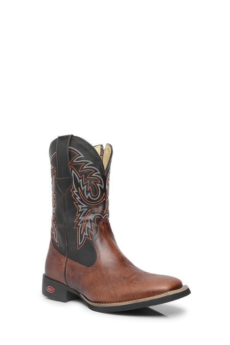 Bota Texana Masculina Bico Quadrado com Zíper 4600 Botas Peão